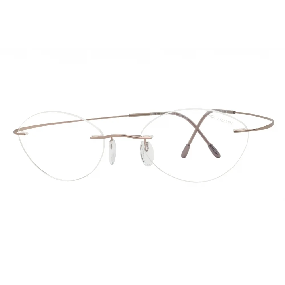 NWT Silhouette 6683 True Gold Oval 50mm Eyeglasses